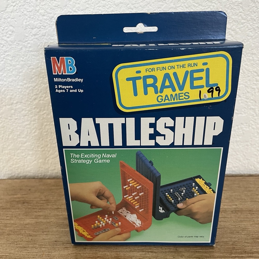 Vintage Sealed 1989 Battleship Travel Game Milton Bradley New In Box